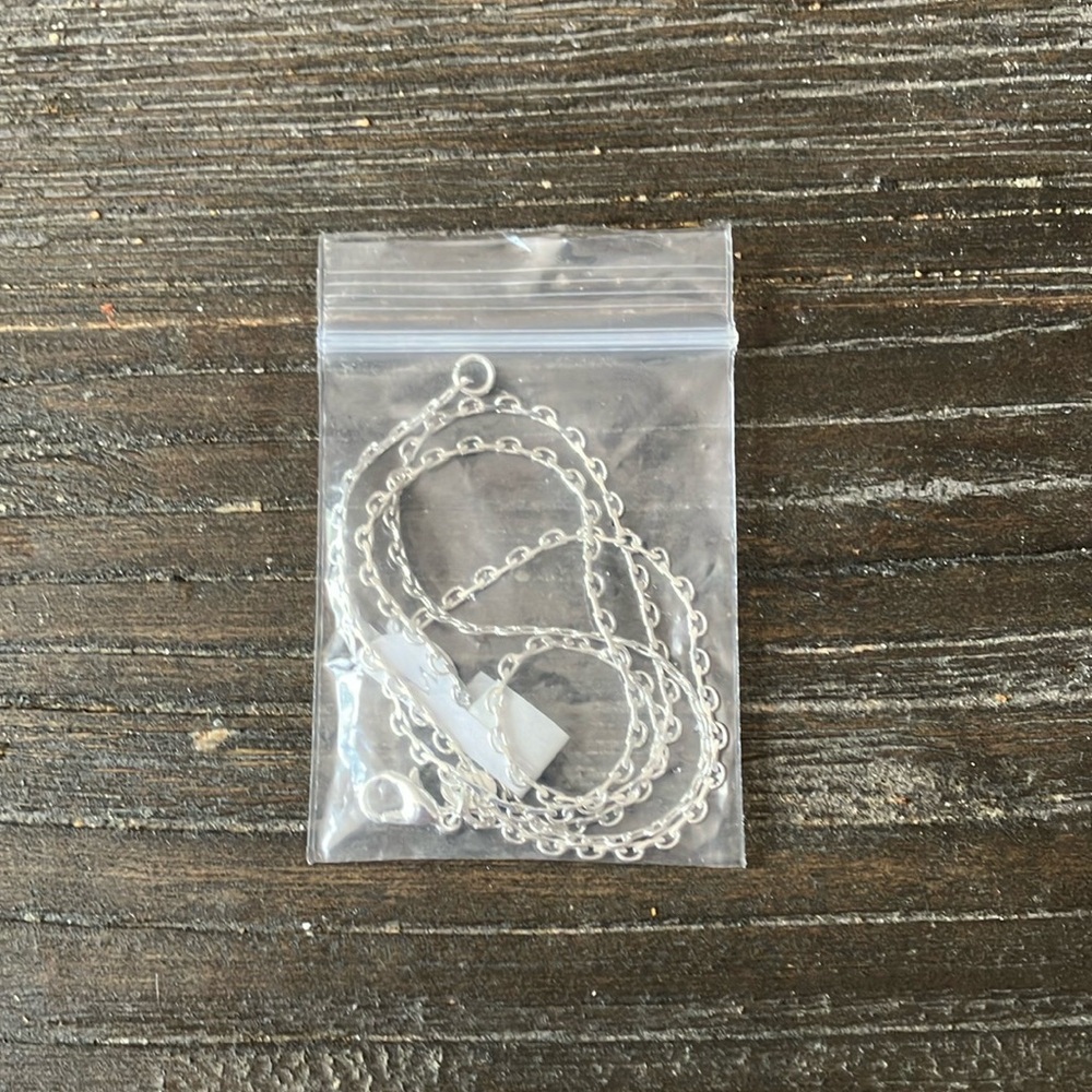 Anthro 925 Sterling Silver Cuban Chain Few Style Necklace